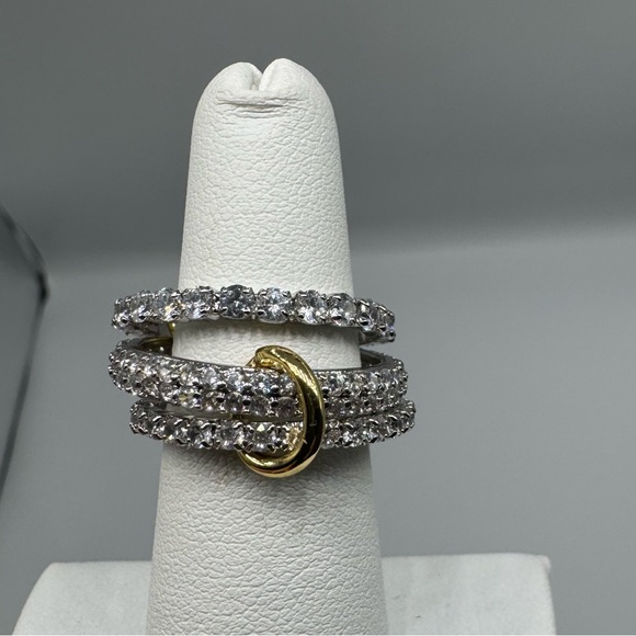 18k 3-Row Stack Ring - Picture 5 of 9